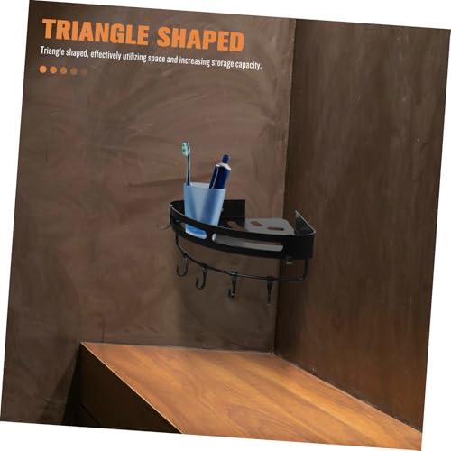Zerodeko Corner Shower Shelf Wall-Mounted Triangle Storage Basket Waterproof Bathroom Organizer for Toiletries Sturdy Plastic Space-Saving Design for Small Bathrooms