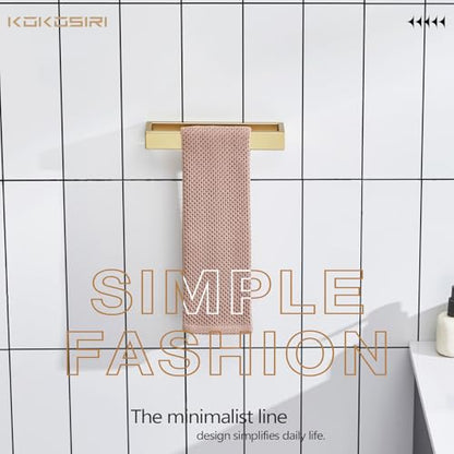 KOKOSIRI Towel Ring Brushed Gold Hand Towel Holder 9 Inch Kitchen Towel Hanger Rack Stainless Steel Bathroom Hardware Wall Mounted, 1 Pack B4008BG-L9 - color: Brushed Gold, size: 1 Pack