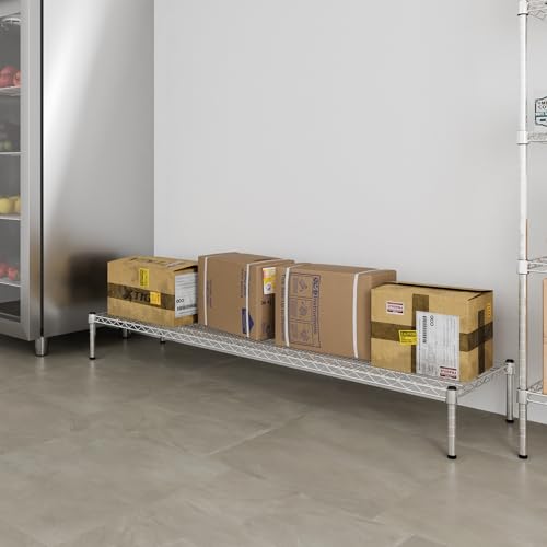 18" Deep x 72" Wide x 8" Height Wire Shelving Kit | 1-Tier | NSF Commercial Storage Rack Unit - size: 18" Deep x 72" Wide