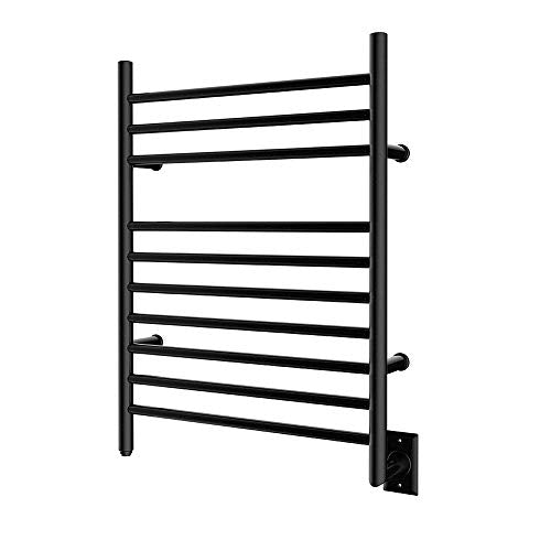 HEATGENE Towel Warmer, Heated Towel Rack, Hardwired, Matte Black | 304 Stainless Steel Wall-Mounted Heated Towel Rack With Hardwired Installation And Matte Black Finish - color: Matte Black, size: H 31.9 × W 23.6