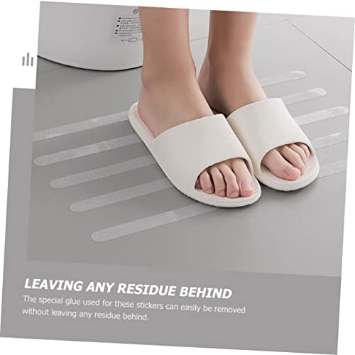 STOBOK 4 Sets of Non-Slip Bathroom Floor Strips Waterproof Anti-Slip Tape for Shower and Stairs 20 PCS Anti-Skid Stickers for Safety