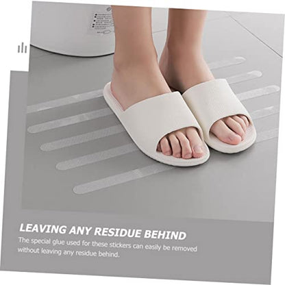 STOBOK 4 Sets of Non-Slip Bathroom Floor Strips Waterproof Anti-Slip Tape for Shower and Stairs 20 PCS Anti-Skid Stickers for Safety