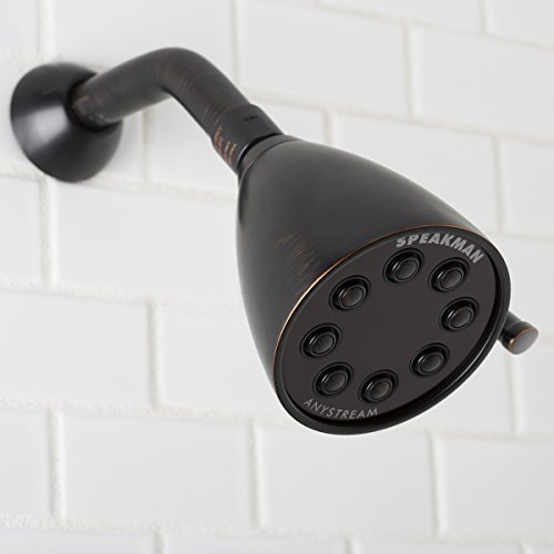 Speakman S-2251-ORB Signature Icon Anystream High Pressure Adjustable Solid Brass Shower Head, Oil-Rubbed Bronze , 2.5 GPM - color: Oil Rubbed Bronze, size: 2.5 GPM