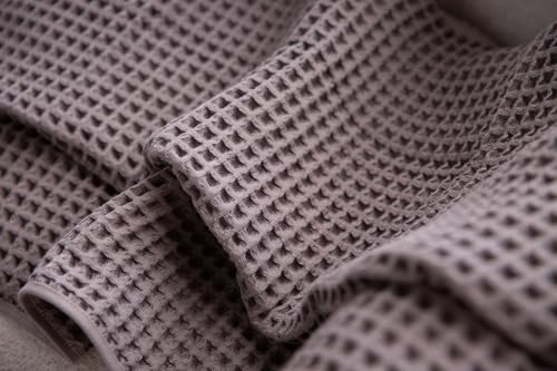 Waffle Cotton Bath Towels-100% Turkish Cotton, Quick Dry, Ultra Soft, Premium Absorbent, Weave Design, Fast Drying-2 Pieces Bath Towel Set (1 Large Bath Towel and 1 Hand Towel) (Anthracite) - color: Anthracite