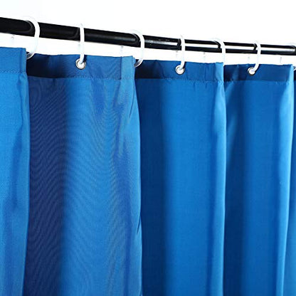 Shower Curtain Liner 72 x 72 Inch Soft Water Repellent Heavy Duty Light Fabric Shower Curtains with 12 Rust-Proof Metal Grommets, Hotel Quality, Machine Washable, Blue - color: Blue, size: 72"W x 72"L (Pack of 1)
