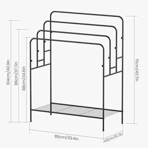 44" Extra Large Free Standing Towel Rack,4 Tier Outdoor Pool Towel Holder | Versatile Blanket and Quilt Rack Stand for Living Room, Bathroom, Bedroom, Beach, Hot Tub, Gym and Pool Area Outside - size: 4 Tier-Standard