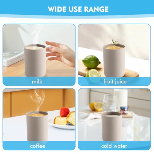 300ml Bathroom Cup, Wall Mounted Toothbrush Holders Reusable Water Cup Drinking Cups for Home Travel Bathroom Accessories (Coffee) - color: Coffee
