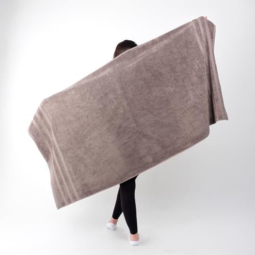 SOFE H&L | Olea Luxury Turkish Cotton Bath Towel Set of 1 : 1 Jumbo Bath Towel - Dark Gray | Premium, Soft, Durable, Absorbent | XL Bath Towels Oversized - color: Dark Gray, size: Set of 1 (1 Jumbo Bath Towel)