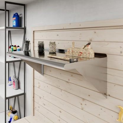 AmGood 36" Long X 18" Deep Stainless Steel Wall Shelf | NSF Certified | Appliance & Equipment Metal Shelving | Kitchen, Restaurant, Garage, Laundry, Utility Room - size: 36" Long X 18" Deep