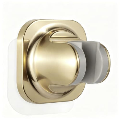 Handle held Shower Head Holder Wall Mount -Adjustable in 5 Positions - Dual Mount Option (Screw/Adhesive) - Brushed Gold - color: Brushed Gold