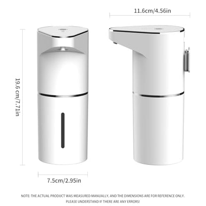 Automatic Touchless Foam Soap Dispenser, Touchless, Rechargeable, 350ml, with Adjustable 3-Speed Foam & Motion Sensor