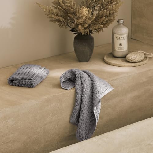 BOLL & BRANCH Turkish Waffle Washcloth Set, Stone | Set of 2 - 100% Organic Turkish Cotton - Lightweight Soft Absorbent Luxury Spa Washcloths, Waffle Weave Texture - Quick Dry - color: Stone, style: Turkish Waffle