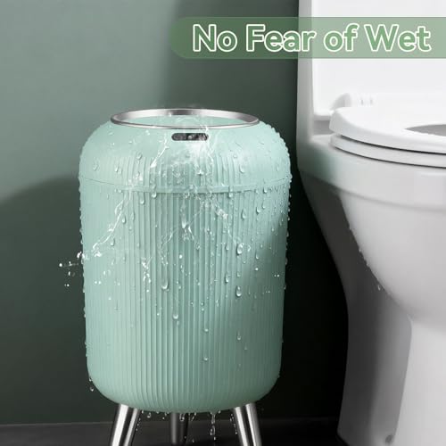 Procade Blue Bathroom Trash Can with Lid,Small Automatic Touchless Trashcan | 3 Gal Motion Sensor Trash can with Legs,Mini Auto Garbage Can,Smart Plastic Waste Basket for Bedroom,Kitchen,Dorm,rv,Office - color: Blue