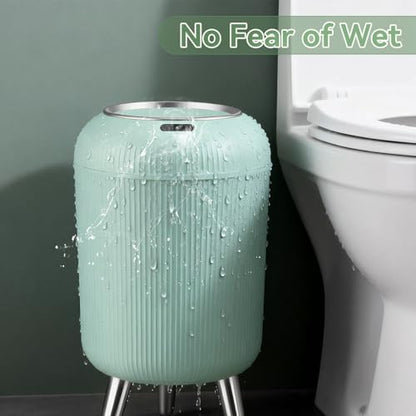 Procade Blue Bathroom Trash Can with Lid,Small Automatic Touchless Trashcan | 3 Gal Motion Sensor Trash can with Legs,Mini Auto Garbage Can,Smart Plastic Waste Basket for Bedroom,Kitchen,Dorm,rv,Office - color: Blue