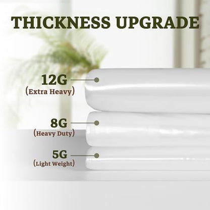 Barossa Design Extra Heavy Duty Shower Curtain Liner Clear, 72x72 | Premium Thick PEVA, Rustproof Metal Grommets, Soft Waterproof Plastic Shower Curtain with 3 Magnets for Bathroom - color: 1c. Transparent, size: 72"W x 72"L (Pack of 1)