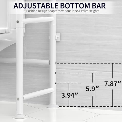 3-Tier Over The Toilet Storage, Freestanding Metal Bathroom Shelves, Space Saver Above The Over Toilet Storage Shelf for Bathroom (White) - color: White