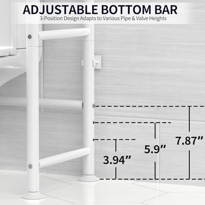 3-Tier Over The Toilet Storage, Freestanding Metal Bathroom Shelves, Space Saver Above The Over Toilet Storage Shelf for Bathroom (White) - color: White