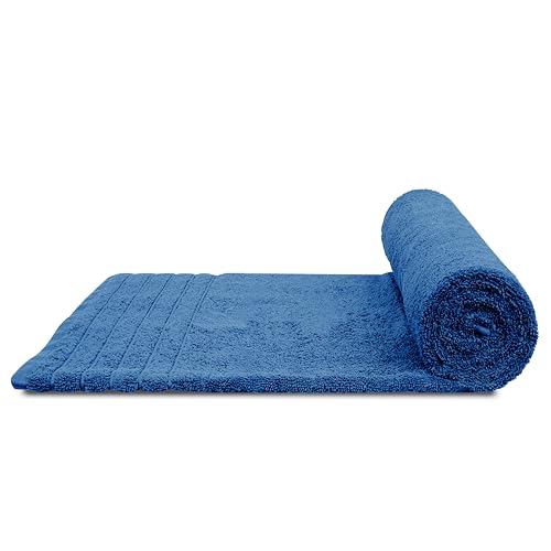 2 Piece Extra Large Bath Sheets 35 x 70 Inches, Blue | 100% Cotton, Larger & Lighter Weight, Quicker to Dry, Super Soft & Absorbent, Oversized Bath Towels - color: Blue