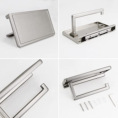 Toilet Paper Holder for Bathroom Solid ZINC Alloy Material and Superior Hotel Style Tissue Roll Holder with Cell Phone Storage Nickel Finish D500091BN - color: Brushed Nickel