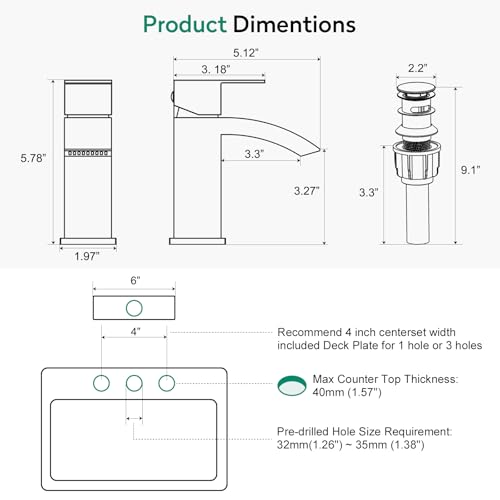 CREA Gold Waterfall Bathroom Faucet Single Hole,Brushed Gold Faucet for Bathroom Vanity Single Handle Bathroom Sink Faucet 1 Hole,Stainless Steel Utility Sink Faucet for RV Bar Lavatory(Pop Up Drain) - color: Brushed Gold, style: Rectangular Spout