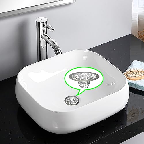 1.0" Small Drain Strainer, Sink Drain Hair Catcher, Bathroom Sink Drain Strainer, 2PCS Drain Mesh Baskets for Laundry, Mop Pool, Utility, Slop, RV Sink, Stainless Steel Drain Filter - style: Strainer-2PCS