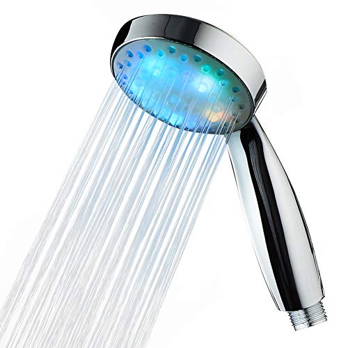 KAIREY Led Shower Head with Handheld 7 Color Changing Automatically Light Up Shower Head Polished Chrome with 60 Inches Stainless Steel Hose and Adjustable Bracket - style: Classic