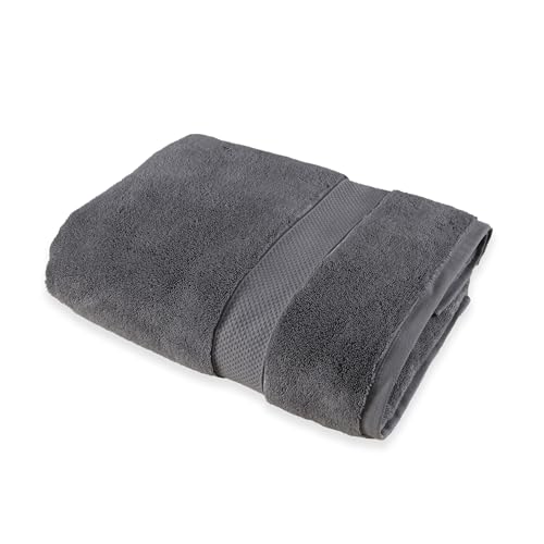 Maisonette Loft Egyptian Cotton Turkish Bath Towels, Soft, Absorbent, Ideal Quick Dry Large Luxury Bath Towel Set for Shower (30" x 58", 4 Pack), Grey - color: Grey, style: Bath Towel Set of 4 - 30 x 58