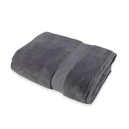 Maisonette Loft Egyptian Cotton Turkish Bath Towels, Soft, Absorbent, Ideal Quick Dry Large Luxury Bath Towel Set for Shower (30" x 58", 4 Pack), Grey - color: Grey, style: Bath Towel Set of 4 - 30 x 58
