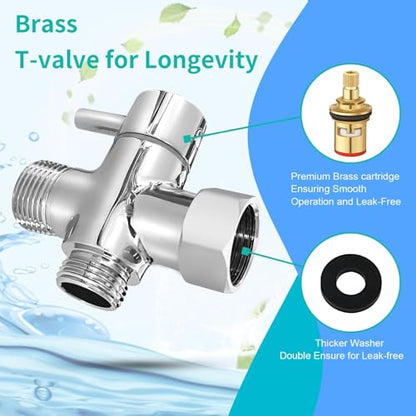 BARROCK Bidet Sprayer for Toilet, Handheld Jet Spray for Existing Toilets with Bidet Hose, Adjustable Water Pressure Muslim Shower, Stainless Steel Cloth Diaper/Feminine Wash Sprayer Chrome - color: Chrome