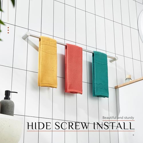 KOKOSIRI Bath Towel Bars Brushed Nickel Bathroom Towel Holder 32-Inch Wall Mounted Racks Bathroom Hardware Accessories Stainless Steel, B4007BR-L32 - color: Brushed Nickel, size: 32-Inch