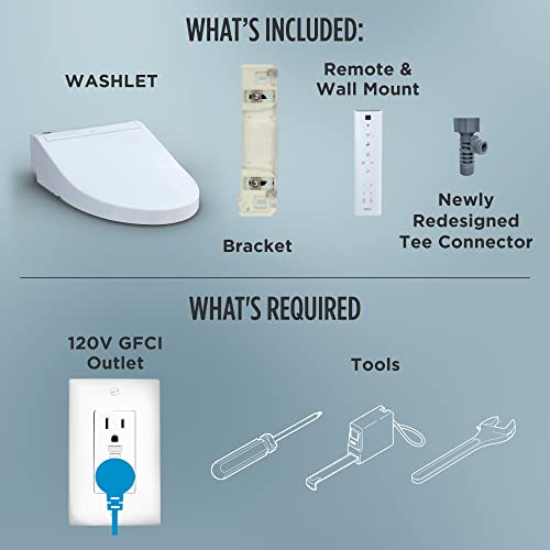 TOTO® WASHLET® C5 Electronic Bidet Toilet Seat with PREMIST and EWATER+ Wand Cleaning, Round, Cotton White - SW3083#01 - size: C5Round