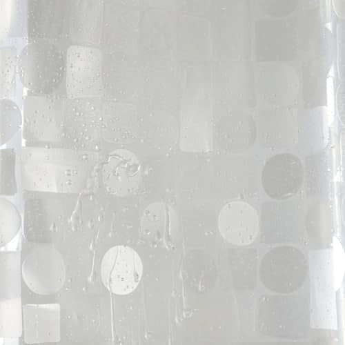 Short Clear Shower Curtain Liner 60 Inch Long, Waterproof Plastic Bathroom Curtain Liners, Semi Transparent, Hotel Quality, Machine Washable, 72 X 60 Inch - color: 3d-semi Sheer, size: 72"W x 60"L (Pack of 1)