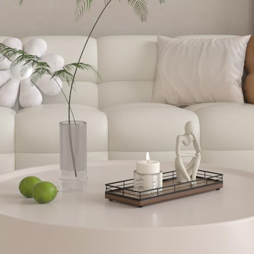 Acacia Wood Bathroom Vanity Tray, 11" L Small Countertop Tray for Dresser, Table, Kitchen Counter, Coffee Bar - color: Acacia, size: 11" x 4.3" x 1.5"