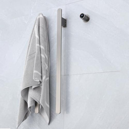 Bathroom Heated Towel Rack, Gray Towel Warmer, 2Bars, 110V | Smart Touch Control, Wall Mounted, Concealed Hardwired, Stainless Steel, Dry Towels in Modern Bathrooms, Space-Saving Design - color: Gun Grey-2 Bars
