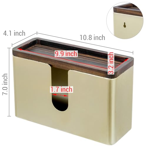 MyGift Gold Paper Towel Holder - Wall Mounted Paper Towel Dispenser & Bathroom Napkin Holder - color: Brass