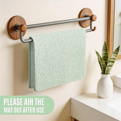17 * 30in Shower Mat Bathtub Mat Non Slip | Bathmats Non Slip, Quick Drying Foot Scrubber Loofah Mats for Inside Shower, Tub, Bathroom, Home, Mint Green - color: Mint Green, size: 30" x 17" (Rectangular)
