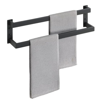 Alise Double Towel Bar, 20" Double Towel Racks for Bathroom, Matte Black | Bathroom Towel Rack Wall Mounted, 3.54" Wide Faster Drying, Ladder Design, SUS304 Stainless Steel - color: Matte Black, size: 20-inch