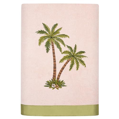 Flourish 4-Piece Premium Towel Set, Island Style Embroidery, Plush Turkish Cotton, Durable & Quick Dry, Elegant Bath Ensemble, 2 Bath 2 Hand Towels, Blush - color: Blush, size: 2 Pcs Bath 2 Pcs Hand Towel