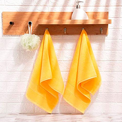 Lchkrep Bathroom Hand Towels (14x30 inch), Home Soft Cotton Super Soft Highly Absorbent Hand Towel for Bath, Hand, Face, Gym and Spa,(Yellow 2 Pack) - color: Yellow-2pack