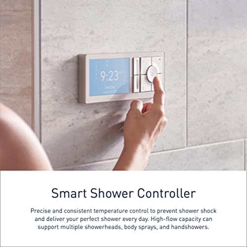 Moen Matte Black Smart Shower 4-Outlet Digital Water Controller for Thermostatic Shower Valve, TS3304BL - color: Matte Black, size: 4-Outlet, style: 4-Outlet