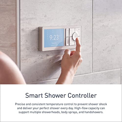 Moen Matte Black Smart Shower 4-Outlet Digital Water Controller for Thermostatic Shower Valve, TS3304BL - color: Matte Black, size: 4-Outlet, style: 4-Outlet