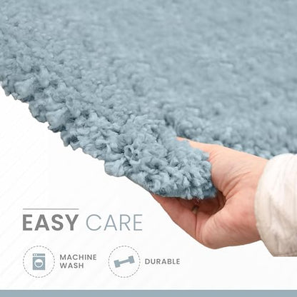 Martex Ringspun Bath Rug, 20" x 30", Soft Blue | 100% Cotton, Super Soft, Super Absorbent, Non-Slip, Quick Drying - color: Soft Blue