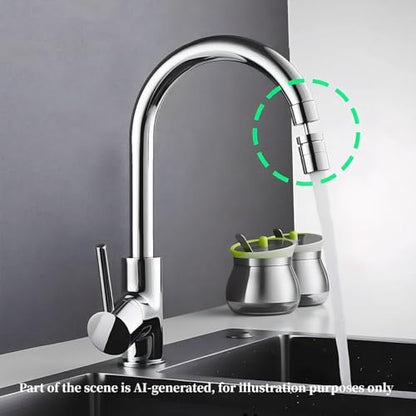 360° Swivel Faucet Aerator, Solid Brass Aerator For Sink Faucet, Sink Aerator,Fits 15/16'' Male & 55/64'' Female Thread(2 Sets)