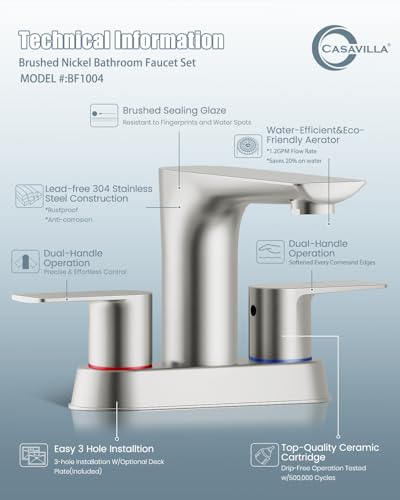 Faucet BF10041N - color: 3.Brushed Sealing Glaze, style: 1 PC