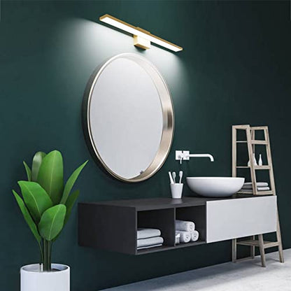 Ralbay 24inch Modern Gold Bathroom Vanity Light Frosted Aluminum Modern LED Gold Bathroom Light Fixtures White Light 6000K - color: Gold, size: 24 inch