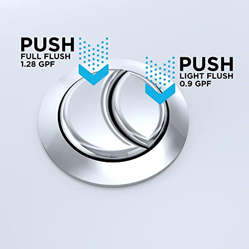 TOTO Aquia IV WASHLET+ Two-Piece Elongated Dual Flush 1.28 and 0.9 GPF Toilet with CEFIONTECT, Cotton White - MS446124CEMGN#01