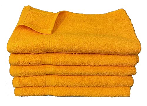 16X27 Cotton Hand Towels (12-120 Pack) for Hair, Nail, Tanning Salons, Golf Courses (Orange, 12) - color: Orange