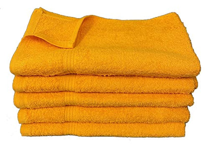 16X27 Cotton Hand Towels (12-120 Pack) for Hair, Nail, Tanning Salons, Golf Courses (Orange, 12) - color: Orange