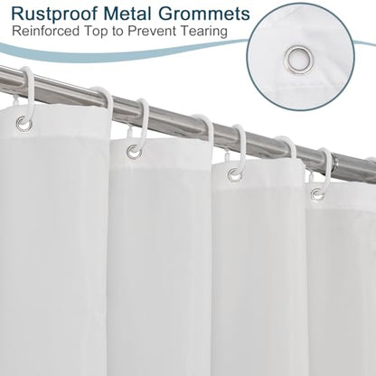AooHome Fabric Shower Curtain, 36 Width x 72 Height Inch Stall Size Bathroom Curtain for Hotel, Waterproof, White - color: Solid White, size: 36"W x 72"L (Pack of 1)