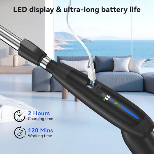 Electric Cleaning Brush - 10-in-1 IPX7 Full Waterproof Electric Spin Scrubber with LED Display, Gravity Sensing Dual Speed Adjustment, Suitable for Bathrooms, Kitchens, Sinks, Tiles, Cars